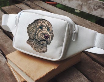 Stickdatei - Applikation - Golden Doodle "Chooper" - für helle & dunkle Stoffe -  LunaChild Hund