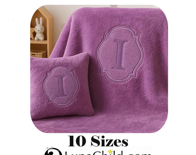 Stickdatei - Präge Stickmuster - Buchstabe "I" - geprägt in 10 Größen - LunaChild - Embroidery design towel