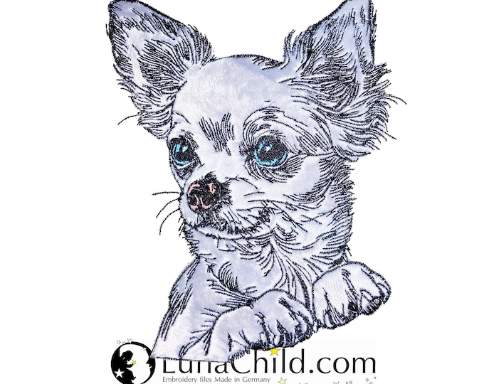 Embroidery file - appliqué - Chihuahua "Dolly" - for light & dark fabrics - LunaChild - Dog
