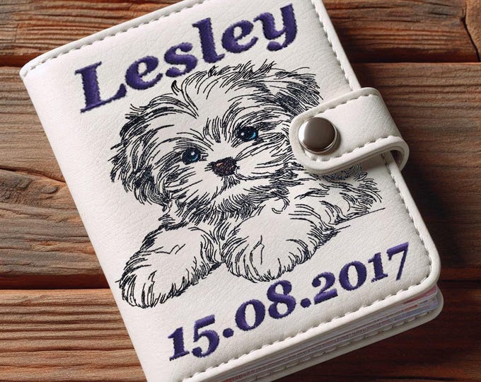 WENIGER STICHE - Stickdatei Shi Tzu Welpe "Lesley" - LIGHT - für helle Stoffe - Hund - LunaChild
