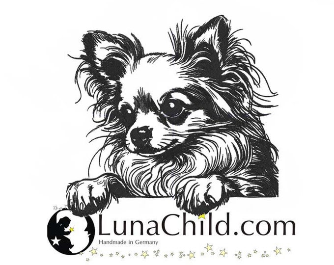 Embroidery file Chihuahua "Kim" dog realistic commercial use LunaChild