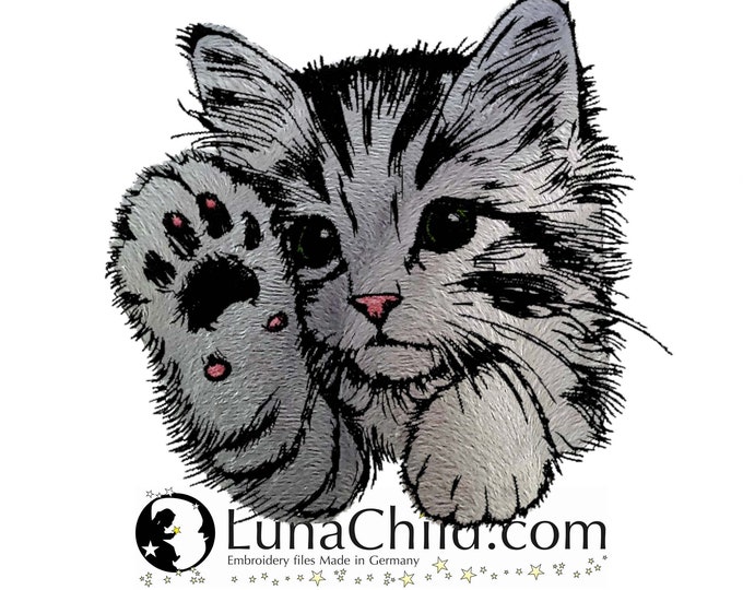Stickdatei Applikation Katze Baby "Heidi" Kitten kommerzielle Nutzung LunaChild Apli