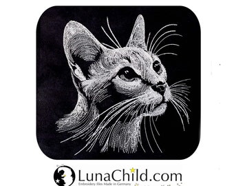 Stickdatei Katze Kätzchen "Azrael" realistisch kommerzielle Nutzung LunaChild