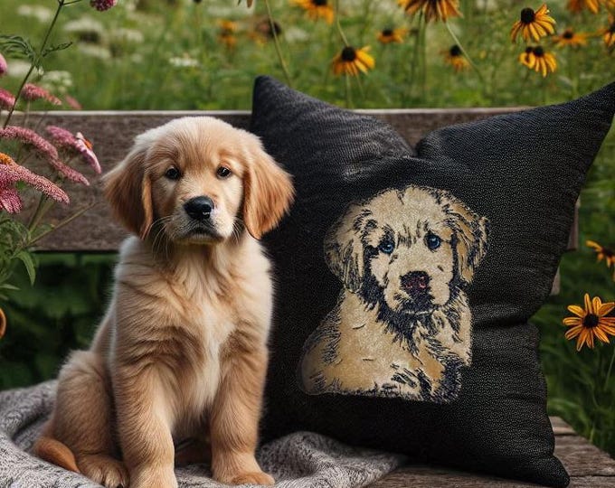 NEU Stickdatei Applikation Golden Retriever Welpe "Muffin" kommerzielle Nutzung LunaChild Hund Apli