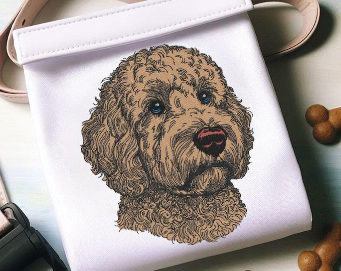 Embroidery design - Full embroidery - Golden Doodle "Chopper" - For light & dark fabrics - 10 sizes - Dog - LunaChild