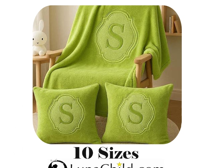 Stickdatei - Präge Stickmuster - Buchstabe "S" - geprägt in 10 Größen - LunaChild - Embroidery design towel