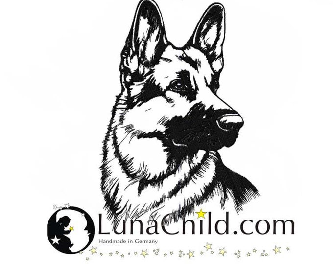 Embroidery file Belgian Shepherd "Yasu" dog realistic commercial use LunaChild