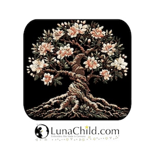 Embroidery design - Tree of Life - Intricate - for dark fabrics - LunaChild