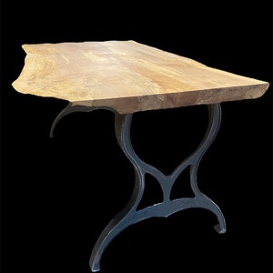 Custom Live Edge Desk – Handmade Wood Desk – Rustic Office Furniture – Modern Home Office – Made in USA – Solid Wood Table - Made To Order