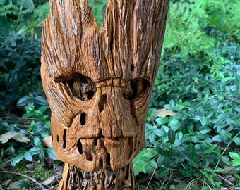 Hand Carved Groot Wood Sculpture - Guardians of the Galaxy Art