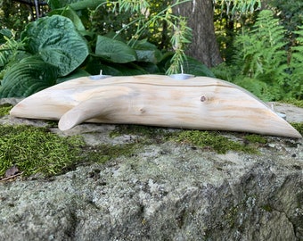 Distinctive Tea Light Natural Log Candle Holders! Looks & Feels Like Driftwood! Uses 1-1/2&quot; diameter tea light candles