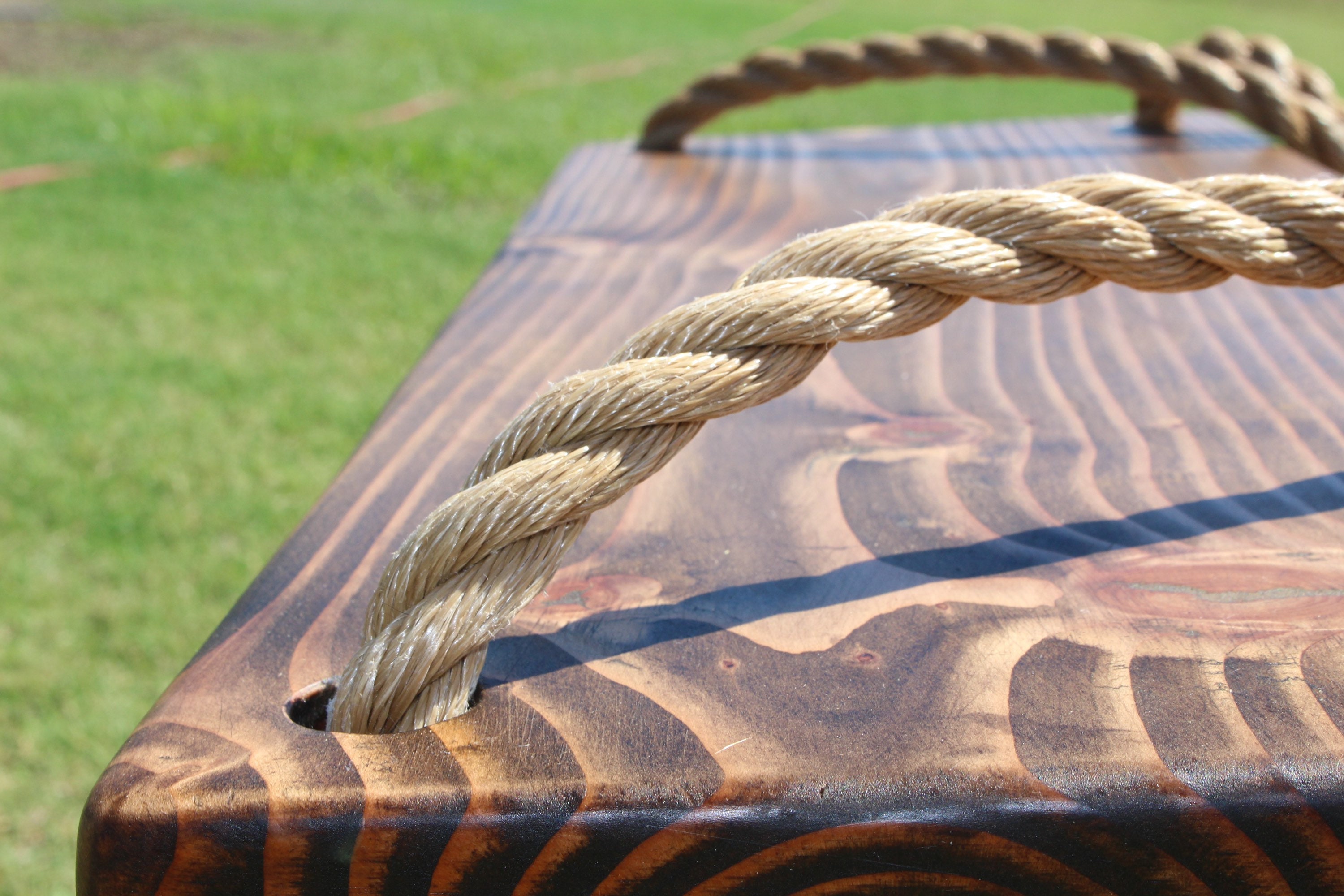 Handcrafted LARGE Tree Swing / Wooden Rope Swing Rope Etsy