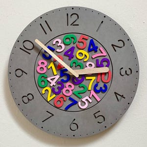 Fantastic novelty handmade kids numeral number Quartz battery Wall Clock with modern contemporary design