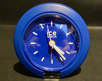 New Fantastic Modern Designed Ice Watch Travel Alarm Clock in a Blue Colour Etsy