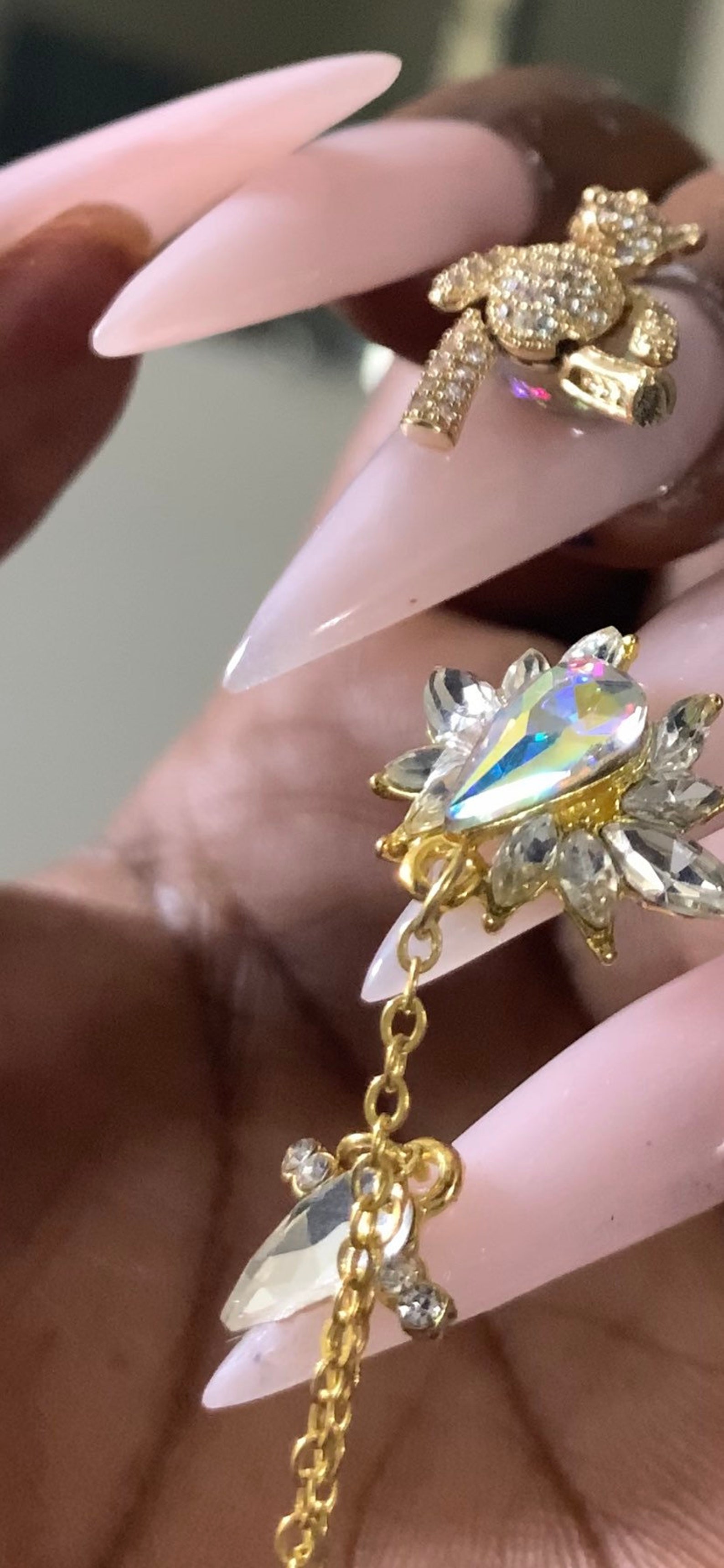 Diamond Nail Art Chain Etsy