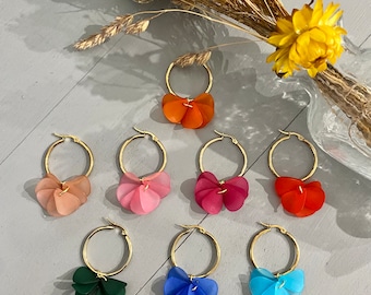 Pendientes de aro permanente Fleur bis co