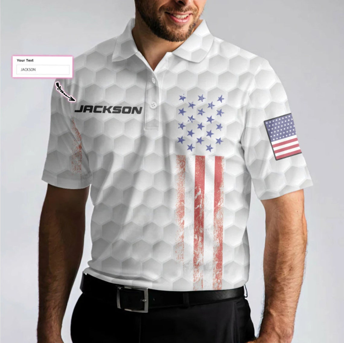 Golf personalizado 4th Of July Custom Short Sleeve Polo Shirt Etsy