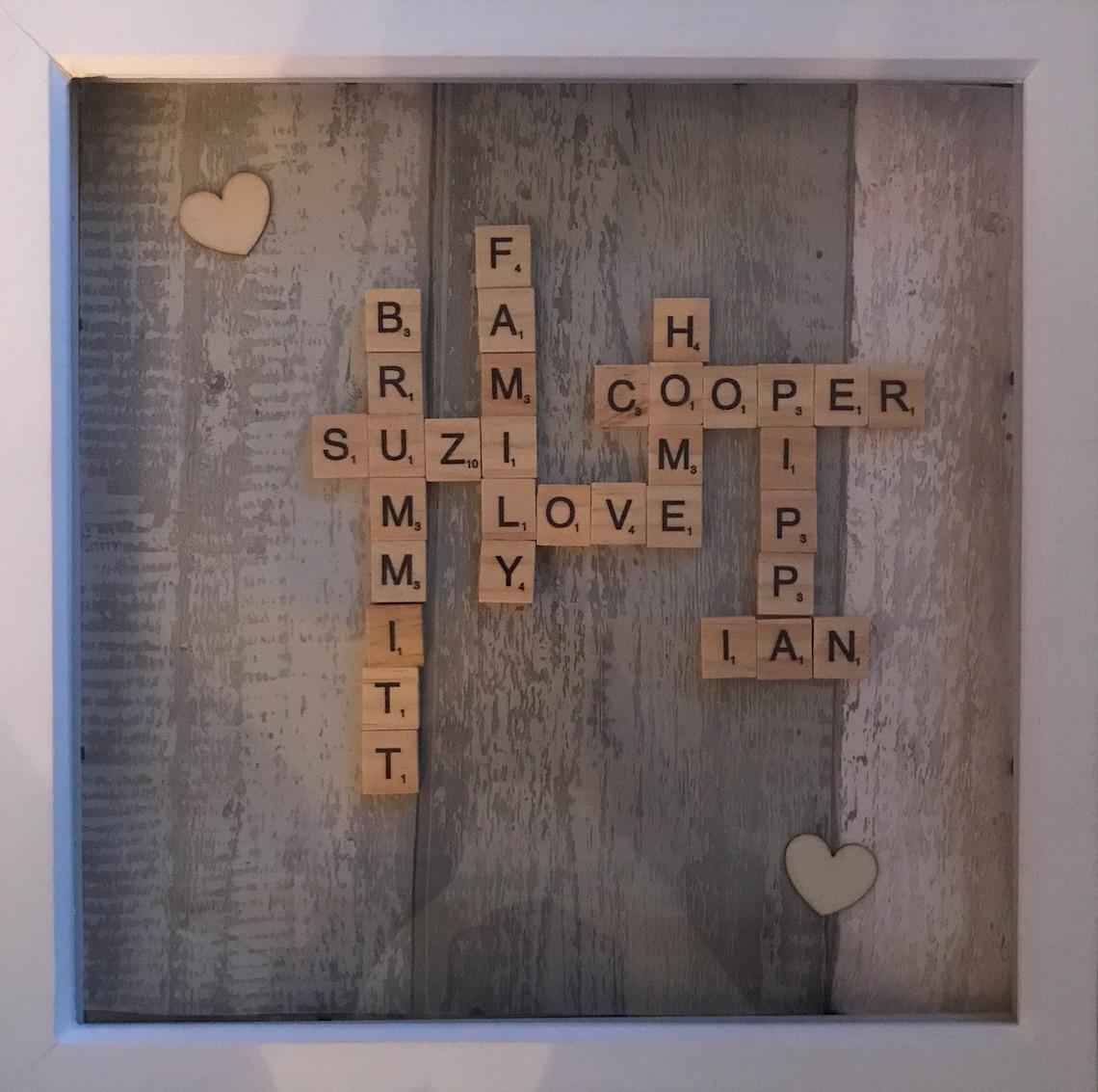 Personalised Family Scrabble Frame Etsy