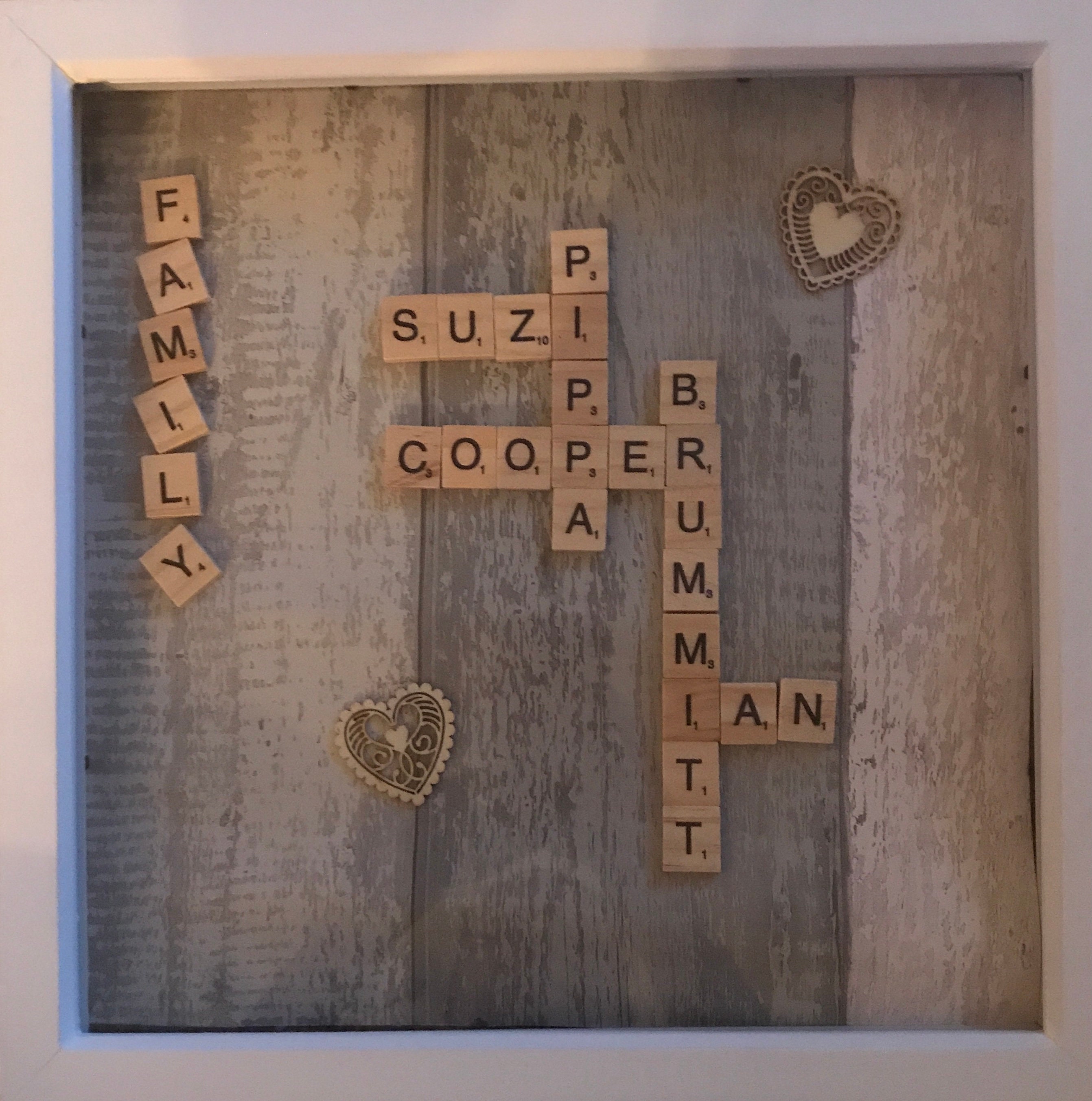 Personalised Family Scrabble Frame Etsy