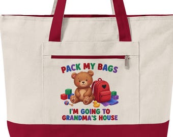 Baby Shower Gift, Gift for New Mom, Tote Bag, New Mom Gifts, Large Zippered Tote Bag