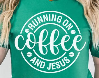 Coffee and Jesus Shirt, Coffee Lover Shirt, Christian Tshirt
