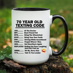 70th Birthday Mug, Funny 70th Birthday Gift, Funny Gift for, 70 year old, 70th Birthday Gift, 70th Birthday Coffee Mug, large mug