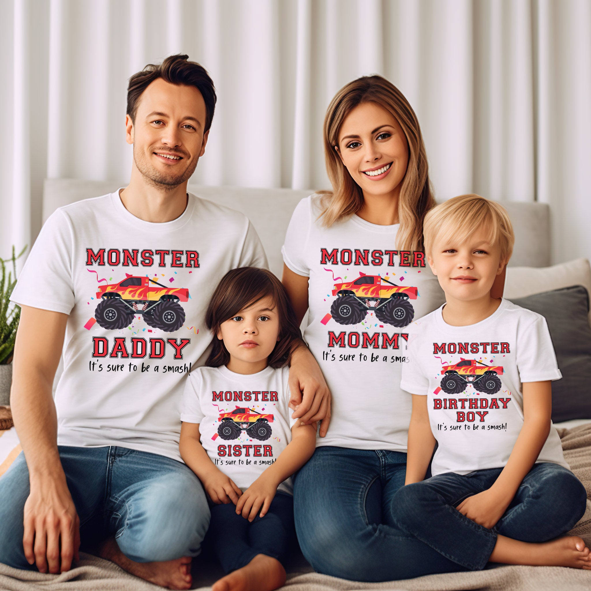 Monster Truck Birthday Design, Monster Truck PNG, Monster Truck Tshirt