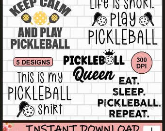 Pickleball PNG, Pickleball shirt Design, Pickleball Design, Pickleball Clipart, Digital