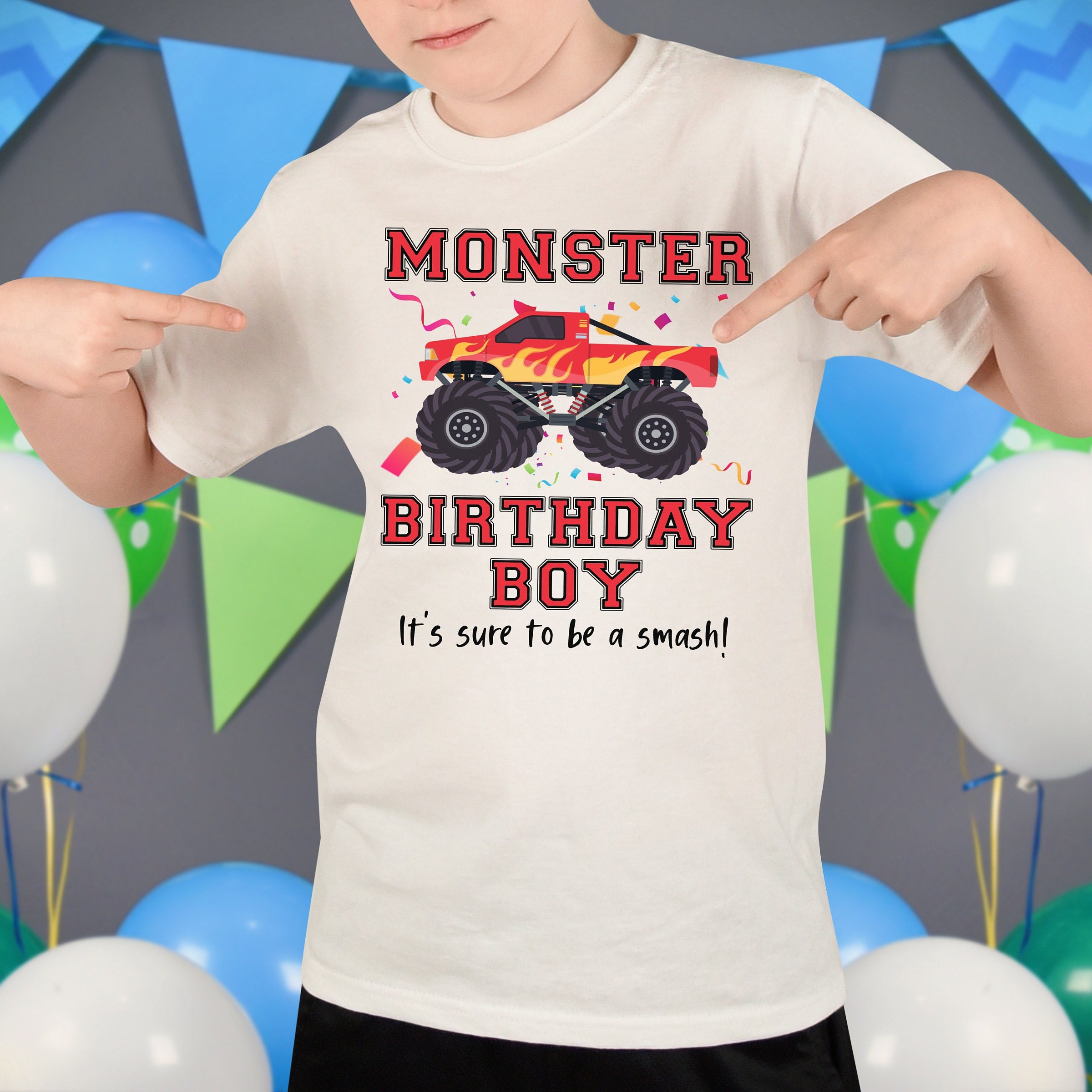 Monster Truck Birthday Design, Monster Truck PNG, Monster Truck Tshirt