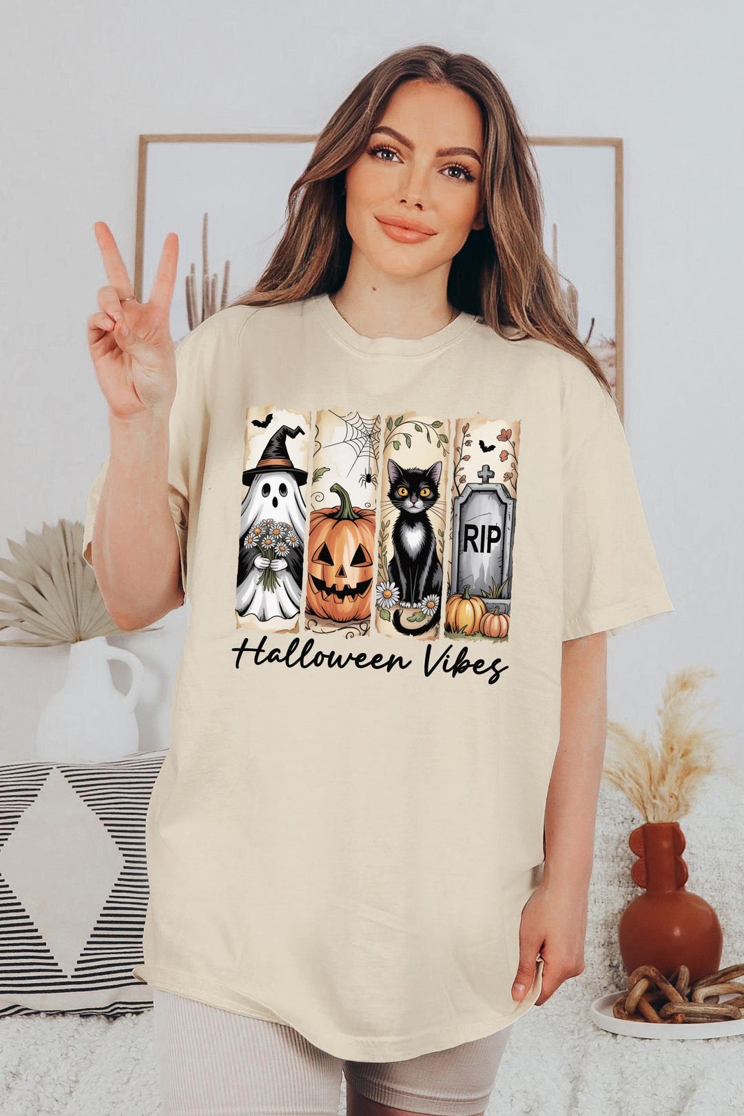 Halloween Vibes Shirt, Trendy Halloween Shirt, Retro Halloween Shirt