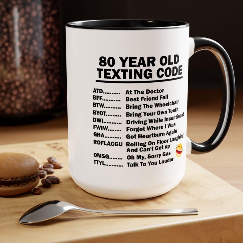 80th Birthday Mug, Funny 80th Birthday Gift, Funny Gift for, 80 year old, 80th Birthday Gift, 80th Birthday Coffee Mug, large mug image 5