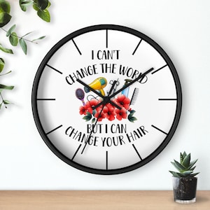 Hairdresser gift, Gift for, Hairdresser, Hair Stylist, Salon gift, Unique, Hairdresser, Funny Hairdresser, Hair Salon, Clock, Wall clock