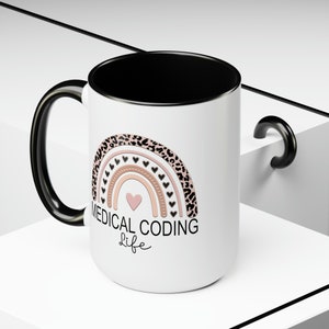 Medical Coding Coffee Mugs, Medical Coder Gift, Cute mugs for Medical Coders, Medical Coding Grad Gift, Medical Billing Job Gift, Best Coder image 6