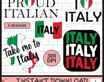 Italy, PNG, Italian, Italy Design, Italy Bundle, Tshirt Design, Shirt, Sublimation, Commercial Use, Italy Clipart, Digital, Instant Download