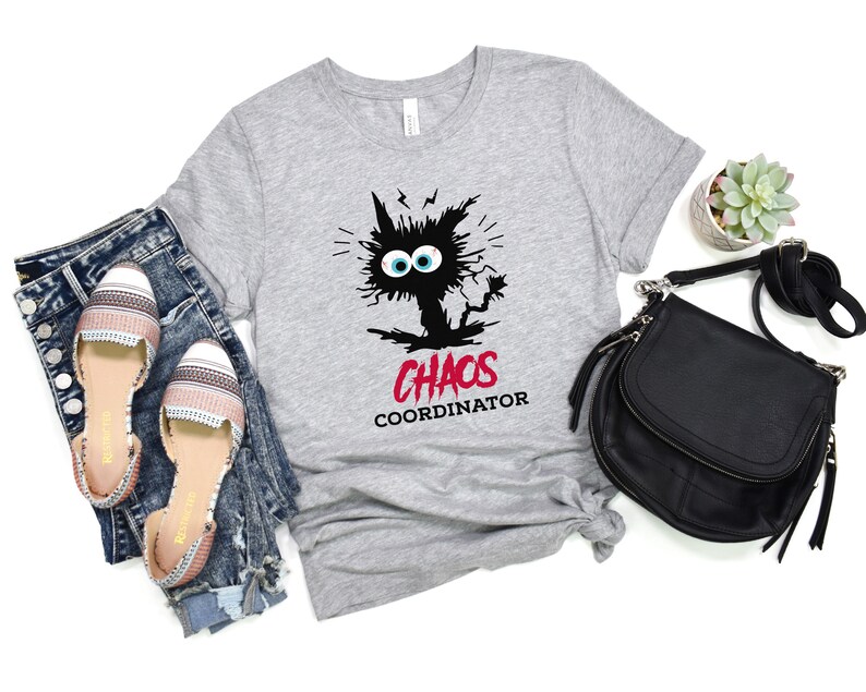 ROSEPARK Women's 'Chaos Coordinator' Graphic T-Shirt – Cute Casual Tee, Junior Sizes