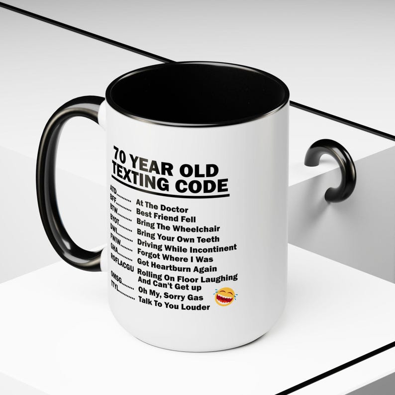 70th Birthday Mug, Funny 70th Birthday Gift, Funny Gift for, 70 year old, 70th Birthday Gift, 70th Birthday Coffee Mug, large mug image 6