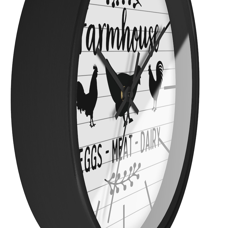 Farmhouse Kitchen Clock, Farmhouse Style Clock, Farmhouse Wall Clock, Kitchen Clock, Cute Farmhouse Decor, Farmhouse Kitchen Decor, Chicken imagem 3
