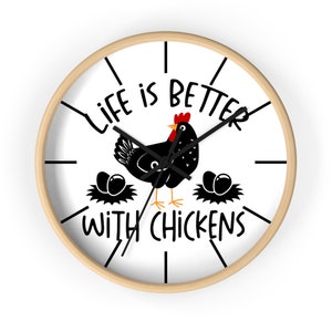 Farmhouse Kitchen Clock, Chicken Clock, Farmhouse Style Clock, Chicken Wall Clock,, Cute Farmhouse Decor, Farmhouse Kitchen Decor, Chicken