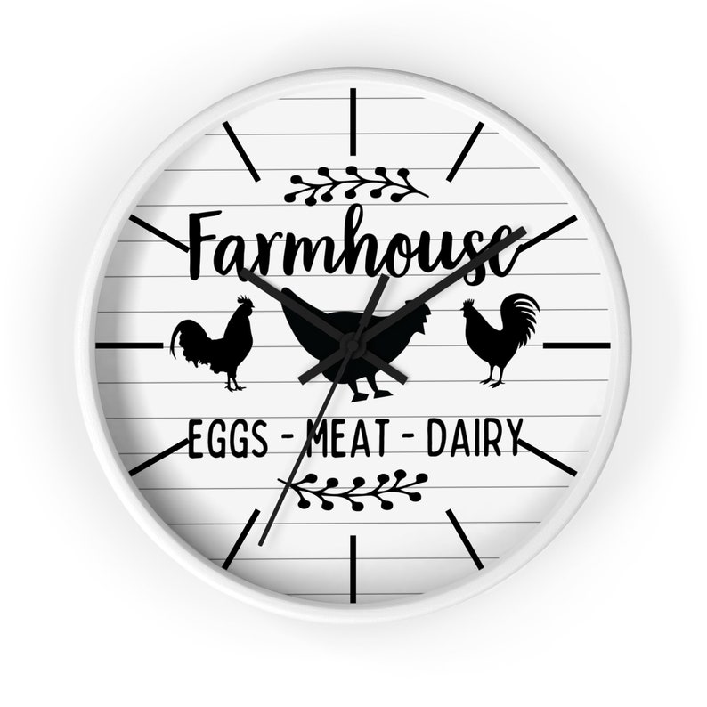 Farmhouse Kitchen Clock, Farmhouse Style Clock, Farmhouse Wall Clock, Kitchen Clock, Cute Farmhouse Decor, Farmhouse Kitchen Decor, Chicken imagem 6