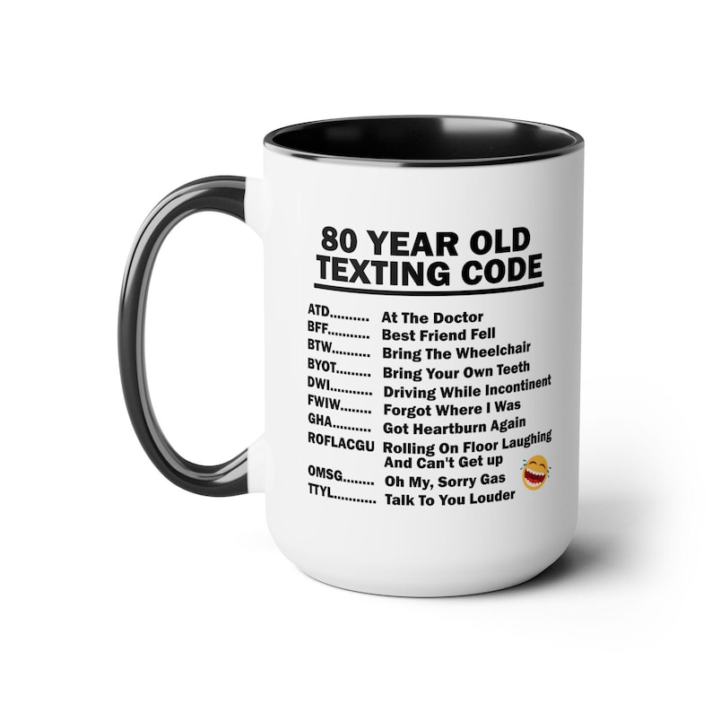 80th Birthday Mug, Funny 80th Birthday Gift, Funny Gift for, 80 year old, 80th Birthday Gift, 80th Birthday Coffee Mug, large mug image 2