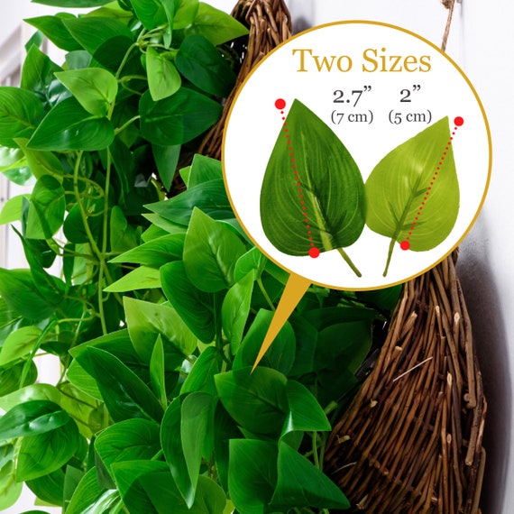 2 Pack Artificial Hanging Ivy Plants Fake Ivy Vines for Outdoor UV Green
