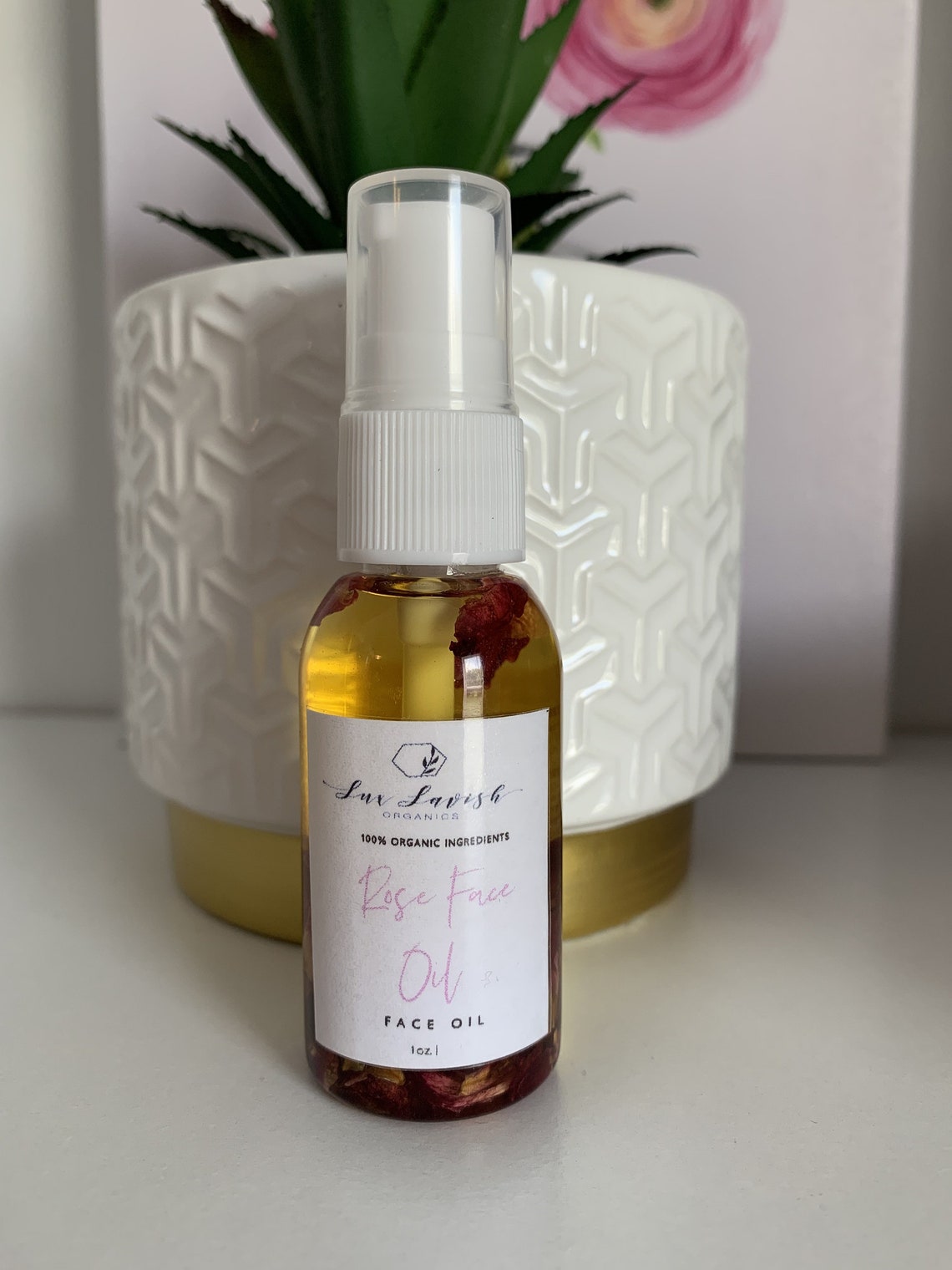 Rose Face Oil Rose Infused Face Oil Face Serum 100 Etsy