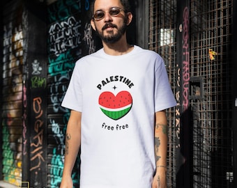 شعار البطيخة تصميم فني فلسطيني ملون قابل للطباعة على المنتجات-Watermelon Logo -Colorful Palestinian Art -Printable Watermelon Design