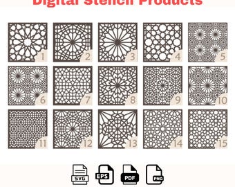 Moroccan Tile Stencil | Medina Islamic Geometric Pattern (Digital File)