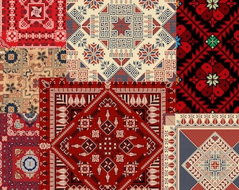 Iranian Rug Digital Designs | PNG 3500px | Persian Carpet Patterns (Digital Download)