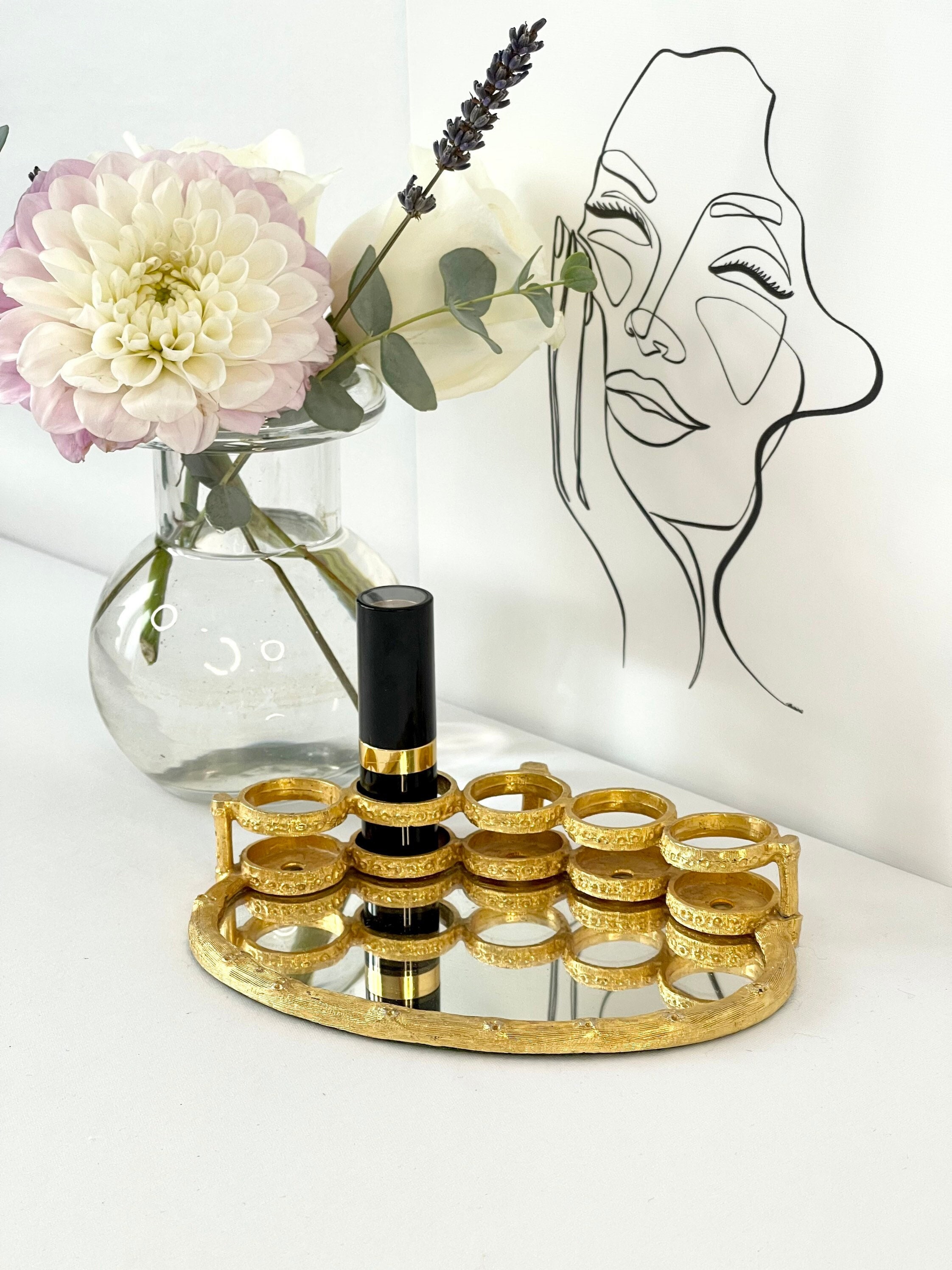 Assorted Fashion Lipstick Case Holder With Mirror Inside & Snap-On Closu.acg