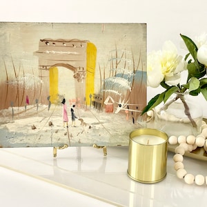Arc De Triomphe, Original painting, Tabletop art, MCM, Retro, Boho