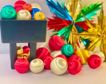 Retro Satin Mixed Ornaments | Vintage Ornaments | Multi Color | Unbreakable