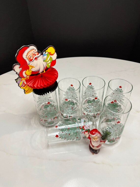 MCM, Vintage Christmas Tree Glasses
