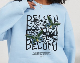 Oversized sweater, Delulu, rave hoodie, comfy hoodie, energy work, Butterfly Sweater,gift for her, Manifestation, trippy art, butterfly art